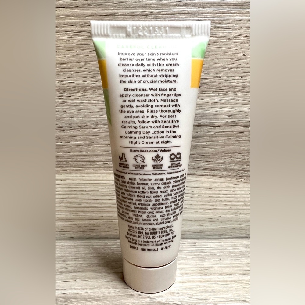 Lot of 5 Burt's Bees Gentle Cream Cleanser With Aloe, Travel Size: 0.67oz - Picture 3 of 3